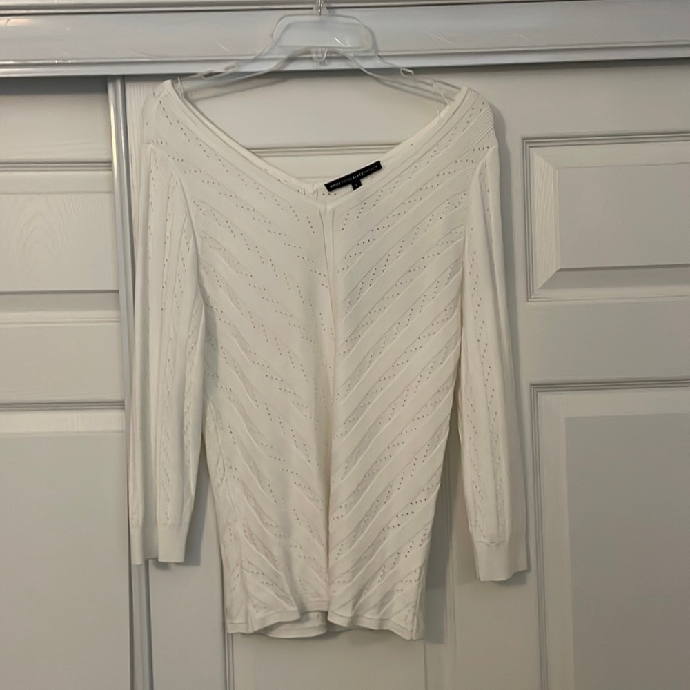 White House Black Market white sweater